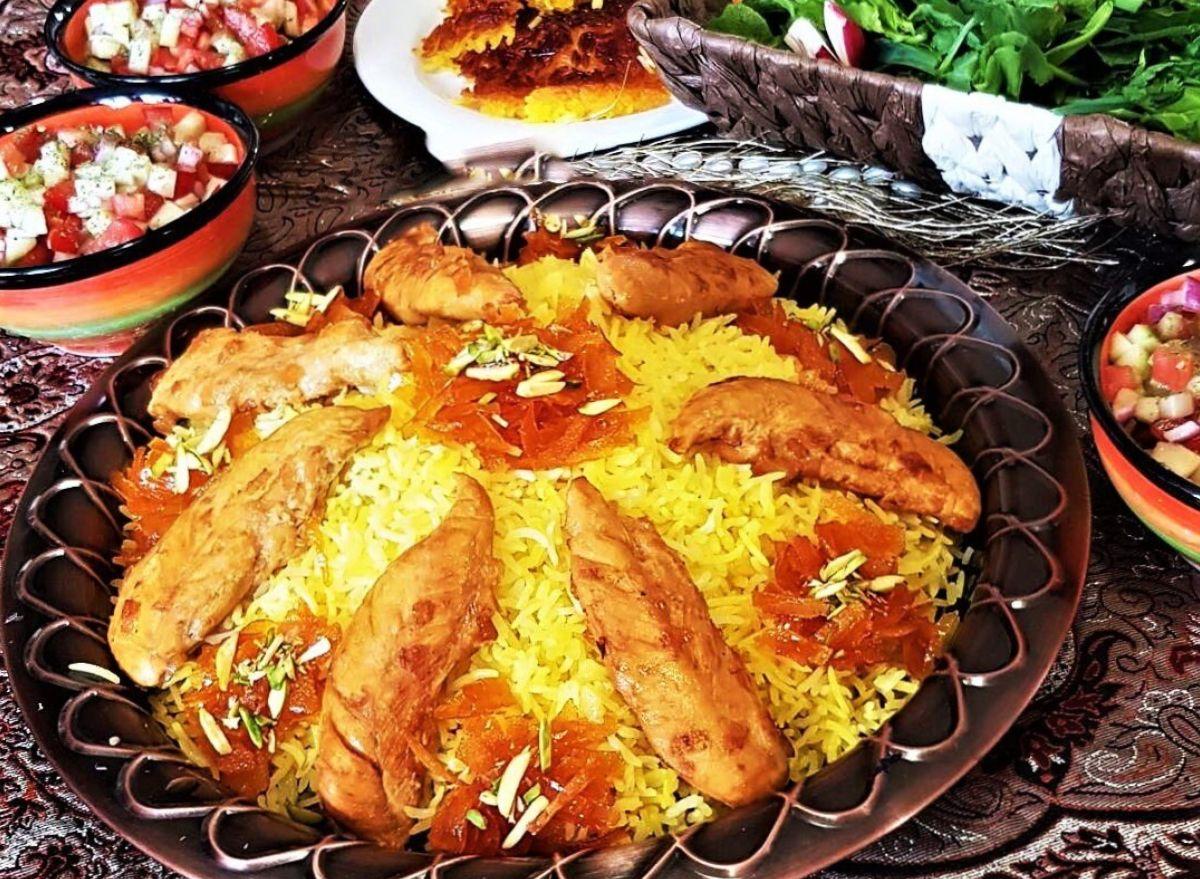 طرز تهیه شیرین پلو مجلسی مخصوص عید