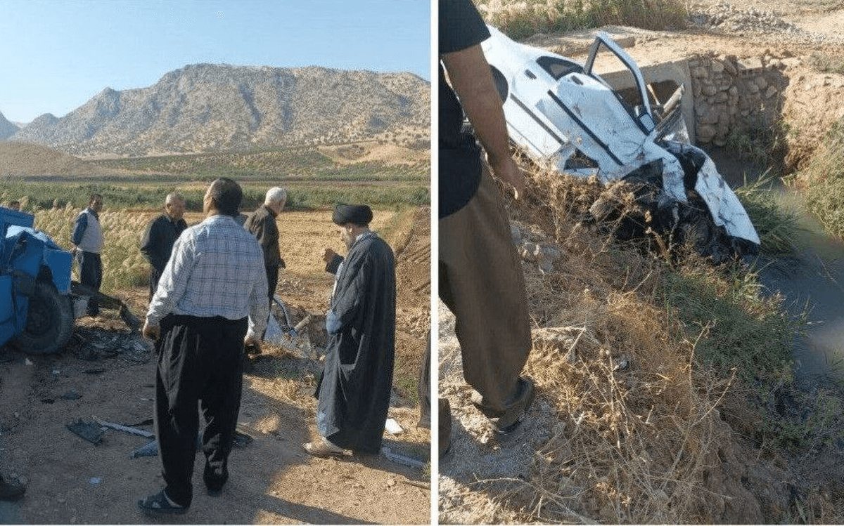 تصادف خودروی حامل امام جمعه گیلانغرب با نیسان| انتقال امام جمعه گیلانغرب به بیمارستان