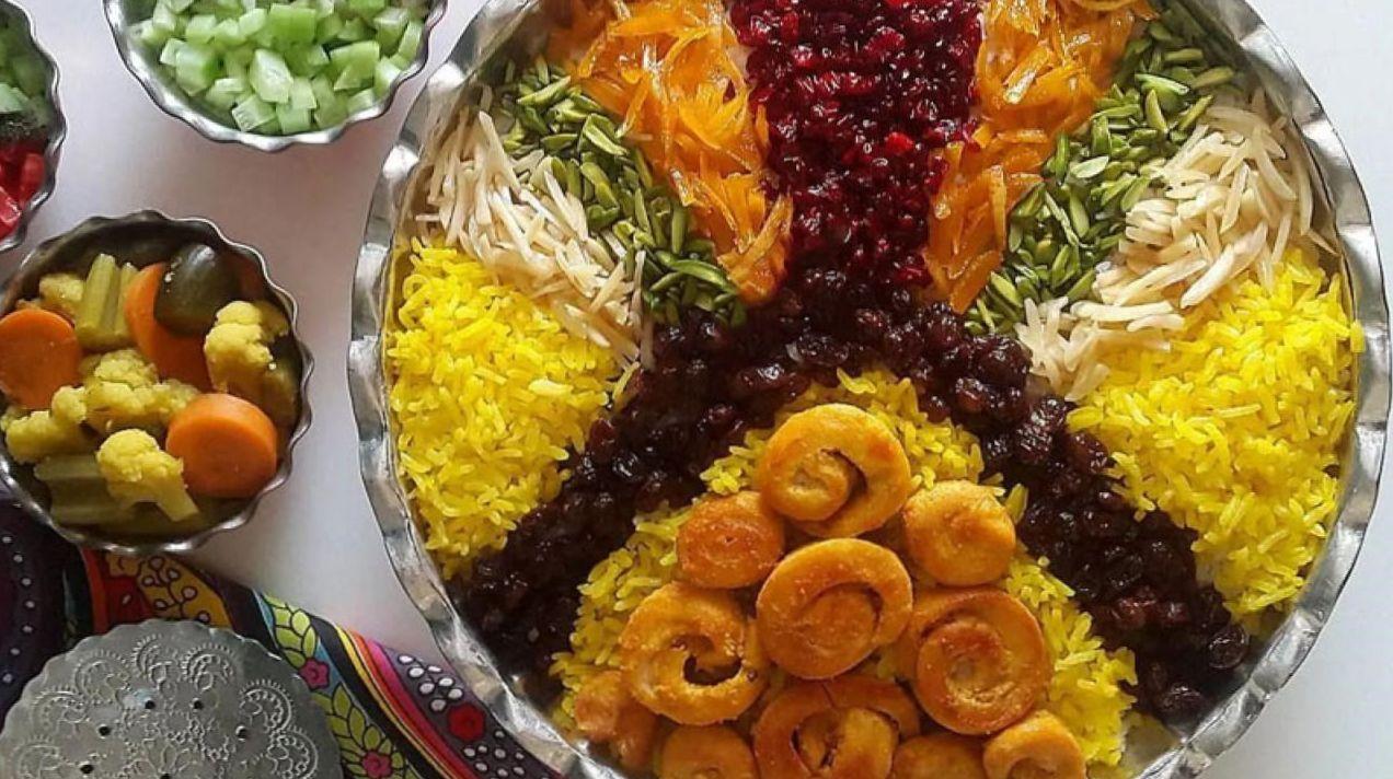 طرز تهیه پلو هفت رنگ خوشمزه برای رنگ دادن به سفره شما